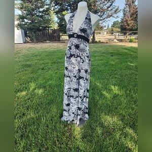 Ruby Rox halter dress black & white size lg NWT made in‎ the USA